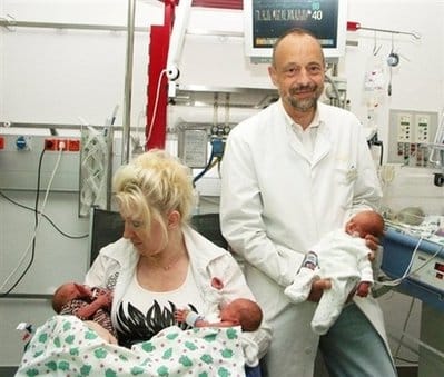 A 34-year old German woman has given birth to identical triplets, 