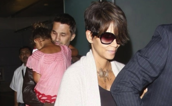 Newlyweds Olivier Martinez And Halle Berry Touch Down At Lax