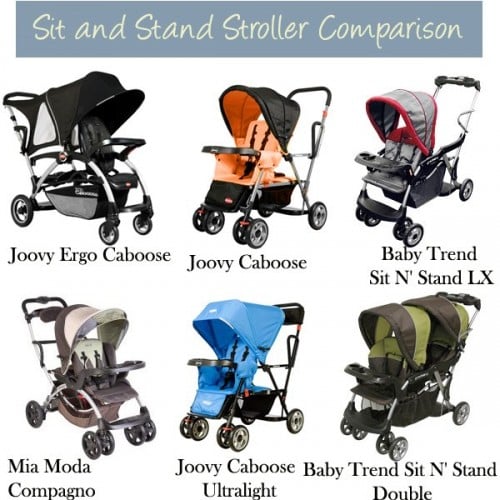 compare sit and stand strollers