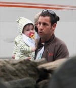 Sunny Sandler visits dad Adam on the set of Grown ups