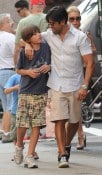 Kelly Ripa and Mark Consuelos out and about in Soho with their two sons