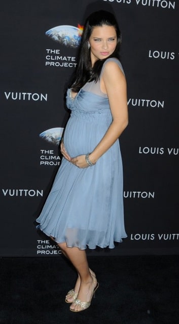 Adriana Lima Shows Off Her Growing Bump At Louis Vuitton Celebration