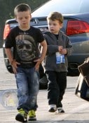 Cruz Beckham and John Moynahan