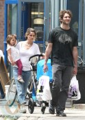 The Benioffs: David, Frances, Amanda and Molly in the stroller