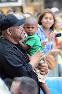 Usher Raymond V with a bodyguard