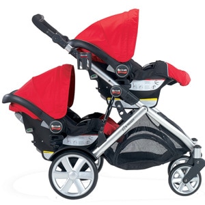 britax double stroller with infant seat