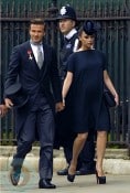 Victoria and David Beckham at the Royal Wedding