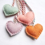 Felt Forest - set of 4 hearts