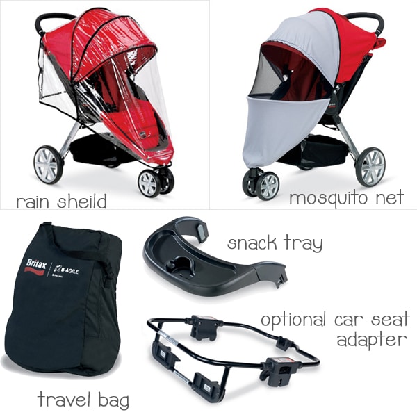 britax b ready stroller attachments