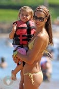 Alessandra Ambrosio and daughter Anja play on the Beach in Maui