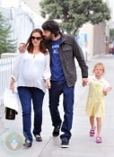 Pregnant Jennifer Garner and Ben Affleck with daughter Violet in LA