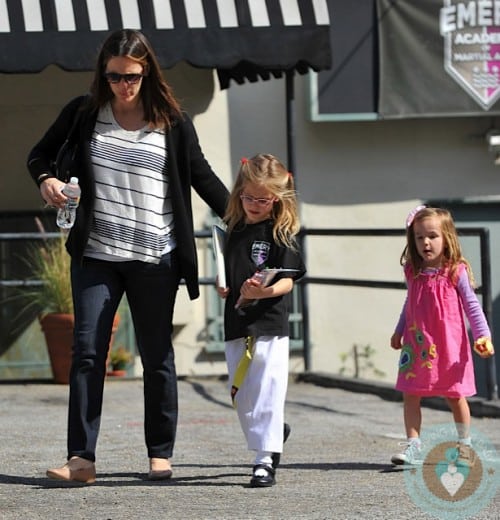 Jennifer Garner, Seraphina Affleck, Violet Affleck at Karate LA