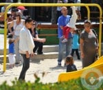 Kim Kardashian, pregnant Kourtney Kardashian, Mason Disick Malibu @ park