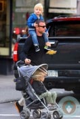 Liev schreiber, alexander schreiber, samuel schreiber At the park NYC