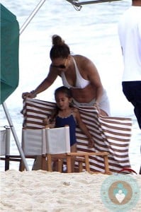 Jennifer Lopez with Emme Anthony in Rio