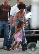 Halle Berry, Nahla Aubry, the set of The Hive California copy-1