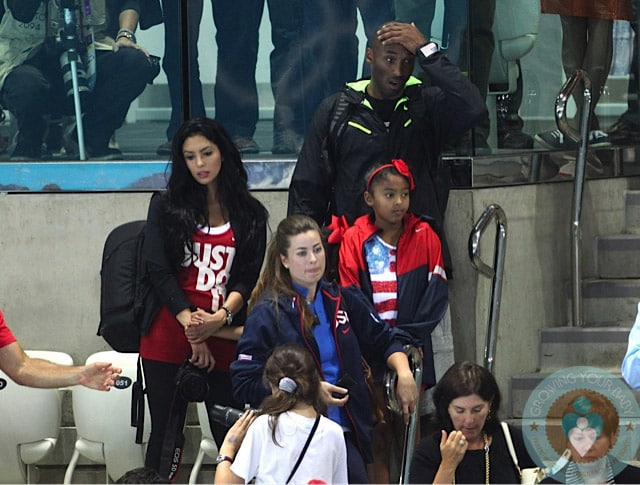 Kobe Bryant seen with wife Vanessa Laine and daughters Natalia & Gianna ...