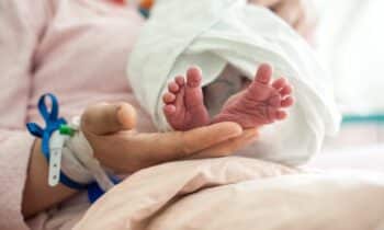 baby and mom in hospital