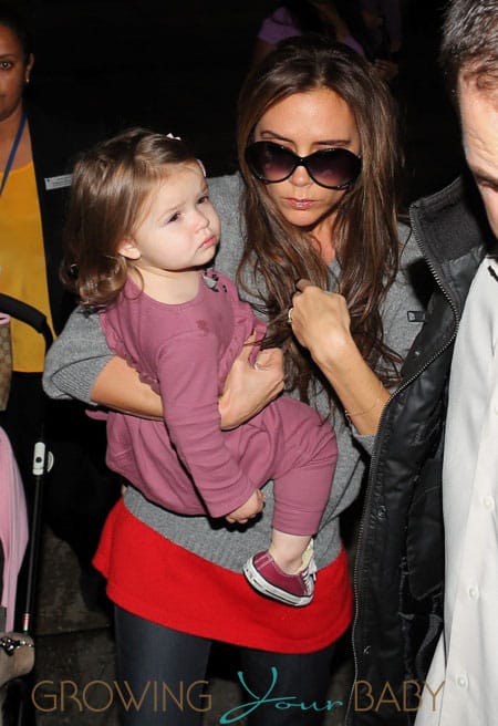 Victoria Beckham and Harper Seven Beckham Arrive at LAX Airport For ...