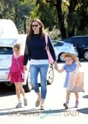 Jennifer Garner dotes over her daughters Violet and Seraphina as they spend some quality time together at a Los Angeles Farmer's Market