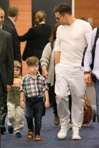 Ricky Martin and his kids arrive in Sydney, Australia