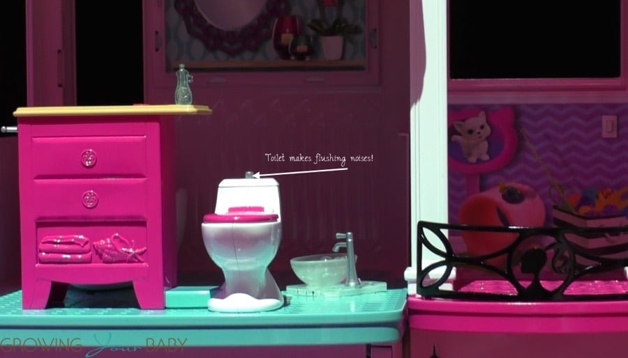 barbie flushing toilet