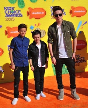 Cruz, Romeo and Brooklyn Beckham at The Nickelodeon Kid's Choice Awards