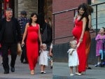 Alec Baldwin and Pregnant wife HIlaria out in NYC with daughter Carmen