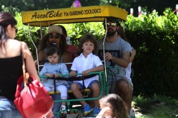 Penelope Cruz with kids Leo and Luna Bardem in Italy