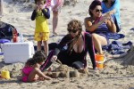 Mariah Carey at the beach with twins Moroccan and Monroe in Sardinia