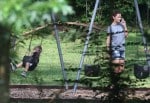 Jennifer Garner at the park with son Samuel Affleck