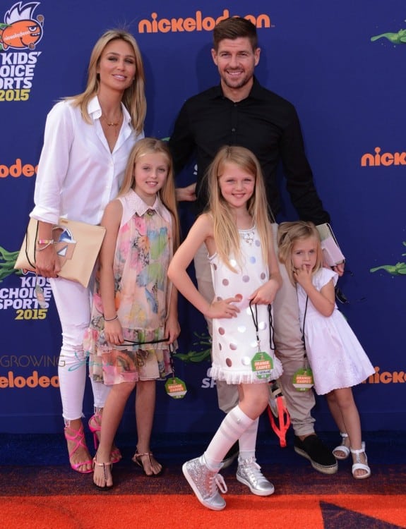 Steven Gerrard And Alex Curran With Daughters Lexie, Lilly-ella And 