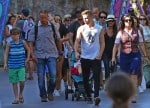 David and Victoria Beckham at Disneyland with their kids Cruz, Harper and Brooklyn