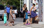 Ben Affleck & Jennifer Garner with kids Violet, and Seraphina at the market in Pacific Palisades