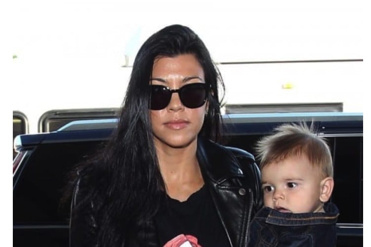 Kourtney Kardashian Arrives At Lax With Son Reign 