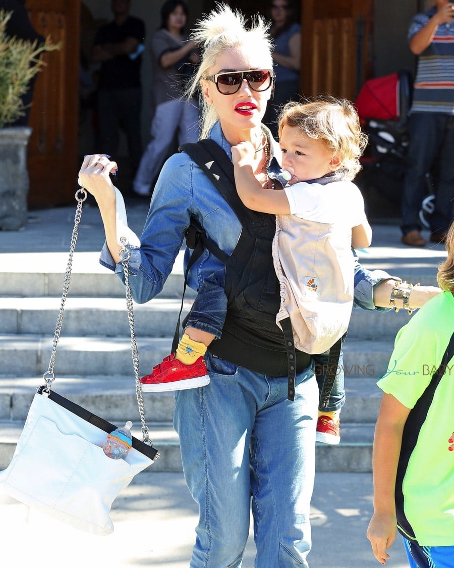 Gwen Stefani With Son Apollo leaving church on November 8th 2015 ...