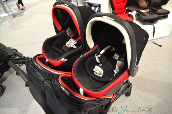 peg perego double stroller with car seat