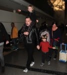 David Furnish Departs LAX With Two Sons Zachary and Elijah