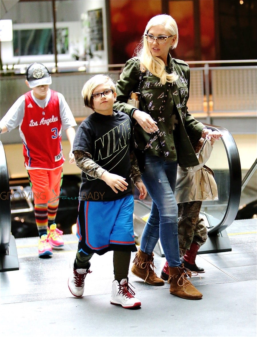 Gwen Stefani Arrives At The Movies With Sons Apollo Zuma Rossdale Growing Your Baby