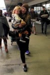 Jason Sudeikis and Olivia Wilde Arrive At LAX With Their Son Otis