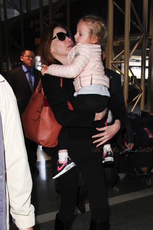 Carla Bruni and daughter Giulia Sarkozy depart LAX - Growing Your Baby