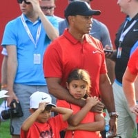 Tiger Woods attends the Quicken Loans National PGA Golf ...