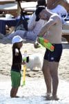 David Furnish in Sardinia with son Zachary