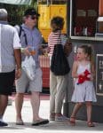 Matthew Broderick with his twins at Tibidabo Amusement Park