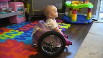 Evelyn Moore in her custom wheelchair