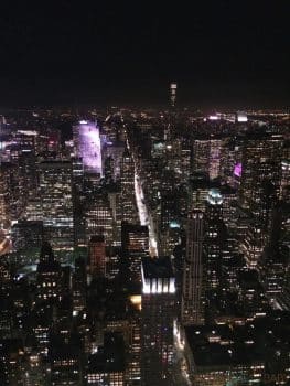 View from the Empire State Building at night