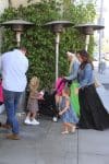 Petra Stunt and Tamara Ecclestone go for a stroll with their daughters in LA