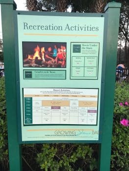 Port Orleans Riverside Resort nightly activities