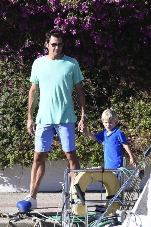 Roger Federer Steps Out With His Sons in Sardinia