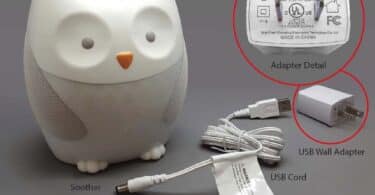 The recalled Skip Hop soothers have a USB wall power adapter and cord.